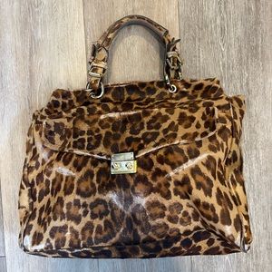 Mulberry leopard print satchel